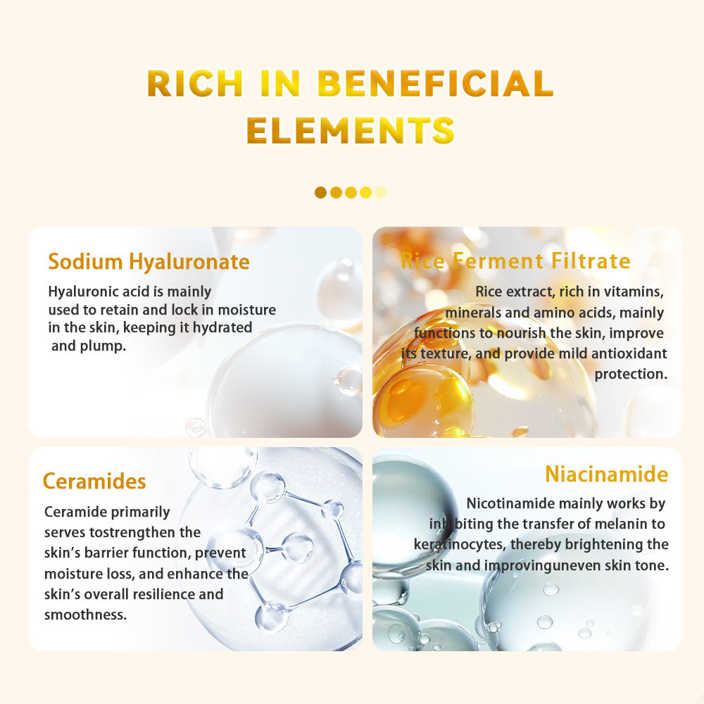 DR.ROSEVA 5-pieces Facial Rice Extract Hyaluronic Acid Niacinamide Rice Extract Firming Anti Aging Wrinkle Skin Care Set